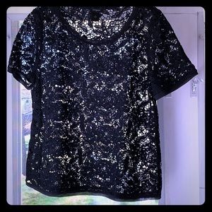 Black Lace Ann Taylor Top